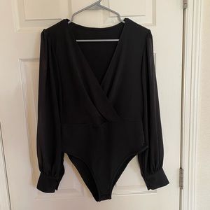 Balloon sleeve bodysuit